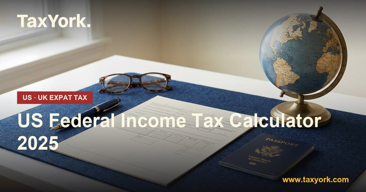 US Federal Income Tax Calculator 2025 with brackets, effective rate and take-home pay — TaxYork